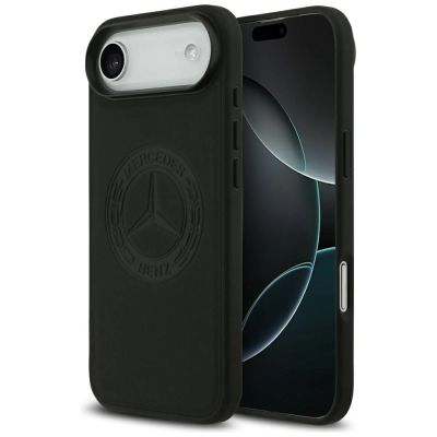 Mercedes Leather Vintage Logo MagSafe Case for iPhone Air - Black