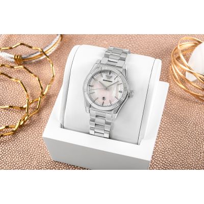 5. EMPORIO ARMANI AR11723 Three-hand Women's Watch + BOX