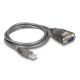 DeLOCK Adapter USB 2.0 Type-A to 1 x RS-232 D-Sub 9-pin serial male with screws, 3 x LED, 1 m