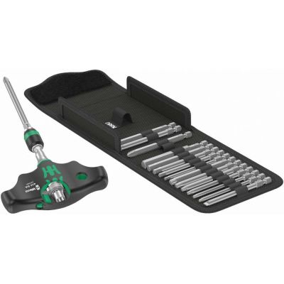 11. WERA T-type ratchet bit set 1/4" 17 pieces in a case KRAFTFORM KOMPAKT 400 RA SET1