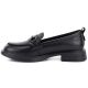 3. Women's leather loafers, black, Vinceza 133115
