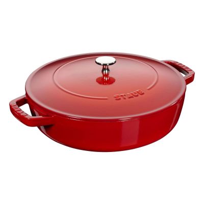 Deep Braising Pan with Lid Staub – 24 cm, Red
