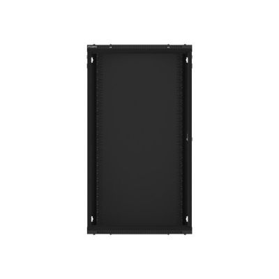 10. Lanberg WF01-6422-10B rack cabinet (22U; 1082mm / 600mm / 450 mm; wall-mounted; openable; 19''; black)