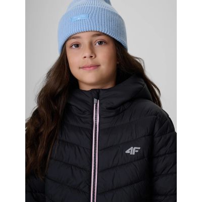 4. Girls' jacket with synthetic filling 4F 4FJRAW26TDJAF1054-20S