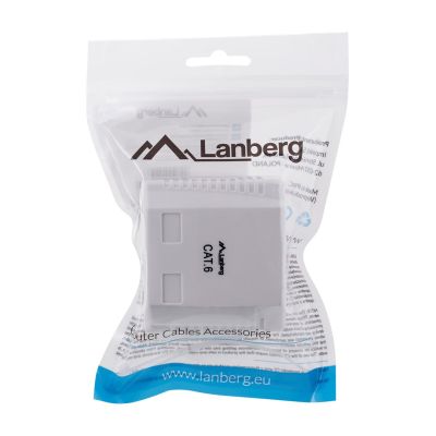 3. Lanberg OU6-0002-W surface-mounted socket (RJ-45; UTP; white)