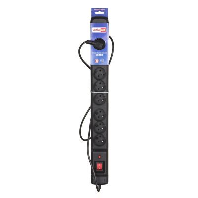 2. Activejet ACJ Combo 9gn 1.5m surge protector strip (9 x UTE; 10 A; 1.5m; black)