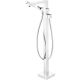 Freestanding bathtub faucet with shower set