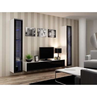 10. TV cabinet VIGO '180' 30/180/40 white/black gloss