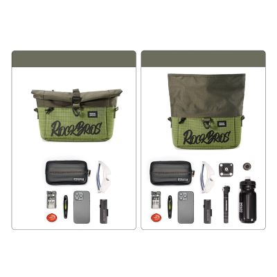6. Rockbros W020-1 Foldable Handlebar Bicycle Bag - Green