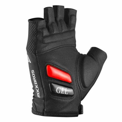 3. Rockbros S143-BK M cycling gloves with gel inserts - black