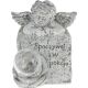 ANGEL FIGURE LED GRAVESTONE CANDLE REST IN PEACE