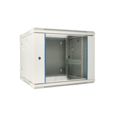 7. Extralink 12U 600x600 AZH Gray Rack Cabinet, Wall-Mounted, Two-Section