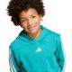 4. adidas 3 Stripes Fleece Hoodie 225 Turquoise JN2417