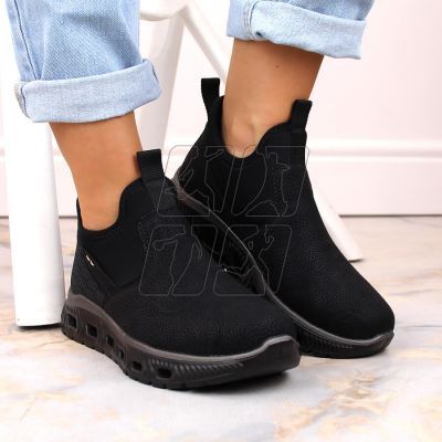 8. Rieker W RKR616 comfortable slip-on ankle boots, black