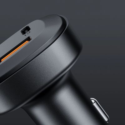 11. Acefast car charger 66W 2x USB Type C / USB, PPS, Power Delivery, Quick Charge 4.0, AFC, FCP, SCP black (B3 black)