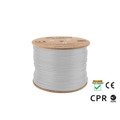 2. LANBERG UFTP CABLE CAT 6A 305M CU LSZH WIRE GRAY CPR+FLUKE PASSED