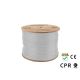 2. LANBERG UFTP CABLE CAT 6A 305M CU LSZH WIRE GRAY CPR+FLUKE PASSED