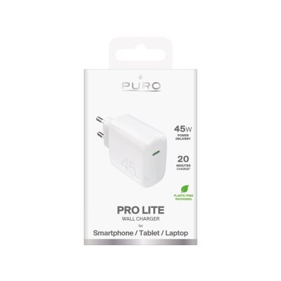 2. Puro PROLITE 45W USB-C Wall Charger - White