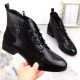 2. Filippo W PAW478A black patent leather ankle boots with insulated crocodile sole