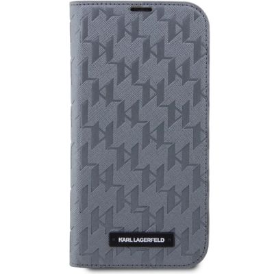 3. Karl Lagerfeld KLBKP14SSAKLHPG iPhone 14 6.1" bookcase silver/silver Saffiano Monogram