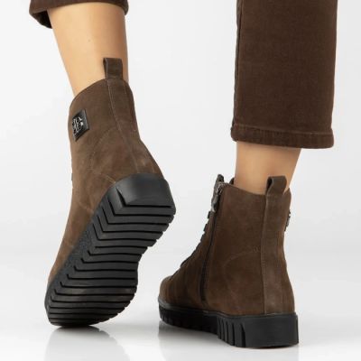 7. Women's brown suede leather ankle boots Filippo DBT7273