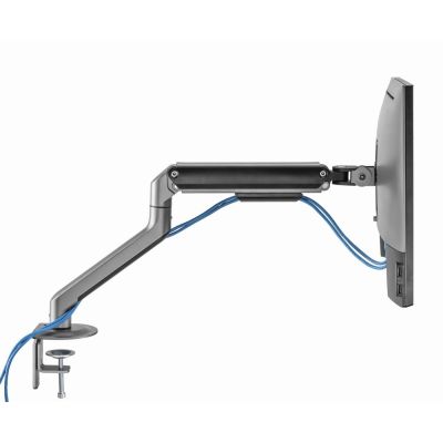 16. GEMBIRD DESK ADJUSTABLE ARM/MONITOR HOLDER 17-32, VESA 100X100MM, UP TO 9 KG, GRAY