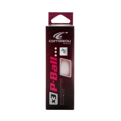 3. Cornilleau P-BALL ITTF table tennis balls white 3 pcs.