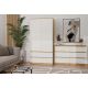6. M6 MALWA CHEST OF DRAWERS 120CM 6 DRAWERS ART/WHITE SET