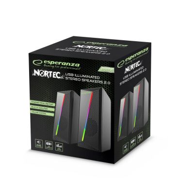 12. ESPERANZA SPEAKERS 2.0 USB LED RAINBOW NORTEC EGS106