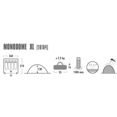 10. High Peak Monodome 4 Tent Blue Gray 10164