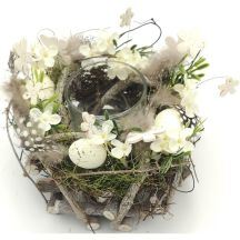 DECORATIVE FEATHER CANDLE HOLDER 16cm for TEA LIGHT