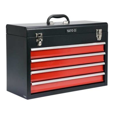 Yato YT-08874 Tool Box Stainless Steel Black, Red