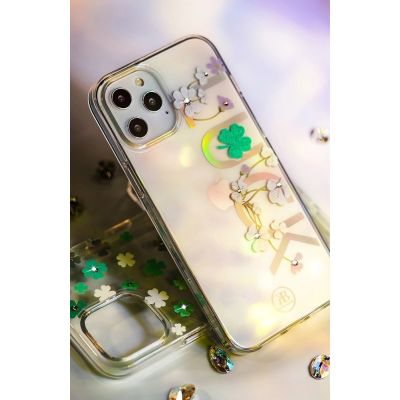 6. Kingxbar Lucky Series case decorated with original Swarovski crystals iPhone 12 mini transparent (Luck)