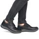 6. Men's comfortable leather shoes, width H, black, Rieker 03607-24