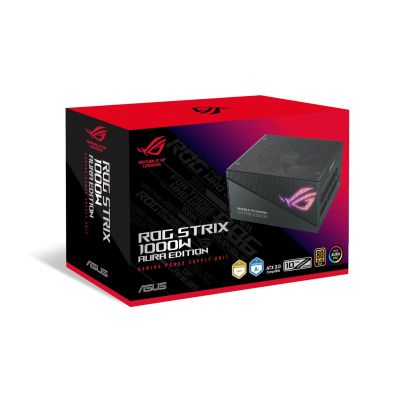 11. ASUS ROG Strix 1000W Gold Aura Edition 20+4 pin ATX power supply module Black