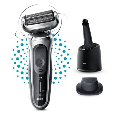 10. Braun Series 7 71-S7200c Foil Shaver Trimmer Black, Silver