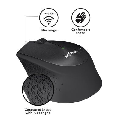 2. Logitech M330 Mouse 910-004909 (USB 2.0; black; optical)