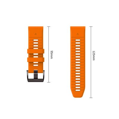 4. Tech-Protect Silicone Strap for Garmin Fenix 5 / 6 / 6 Pro / 7 / 8 / 8 Pro / E / 9 / 9 Pro (51 mm) – Orange