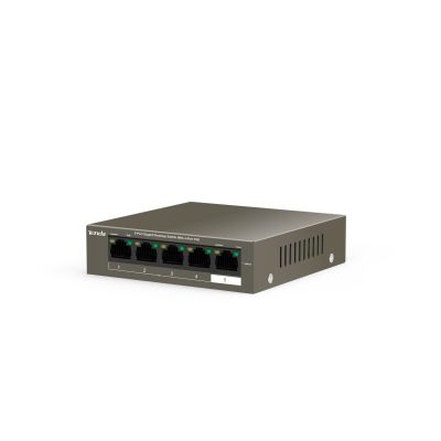 4. PoE switch Tenda TEG1105P-4-63W (5x 10/100/1000Mbps)