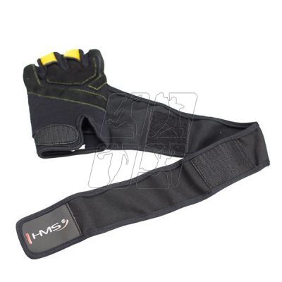 21. Black / Yellow HMS RST01 gym gloves XL