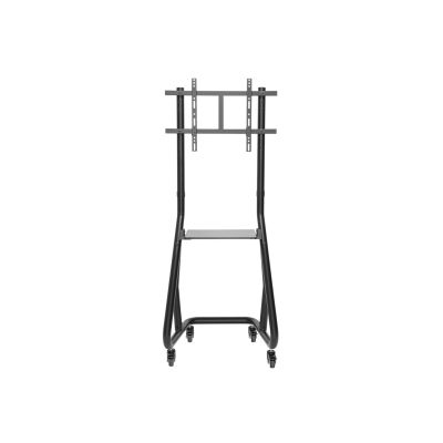2. Flat Screen/Video Conferencing Cart - Extra Strong - Lockable - Plastic, Stainless Steel, Aluminum - Screen Size: 94-203 cm (37"-80")