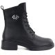 6. Women's leather ankle boots, black, D&A S.Barski MK62-7014