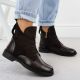 6. Women’s Brown Suede Ankle Boots Potocki Z25-SZ12080