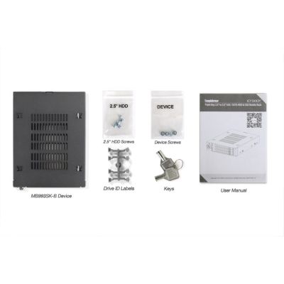 12. Icy Dock MB993SK-B drive bay panel 2.5/3.5" Carrier Panel Black