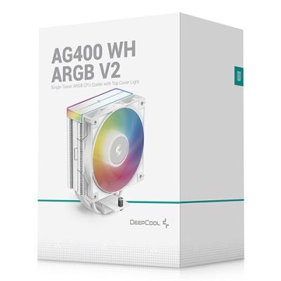 7. DeepCool AG400 WH Processor Air Cooler 12 cm White 1 pc.