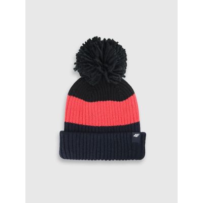 3. Children's winter hat with pompom 4F 4FJWAW25ACAPM660-92S