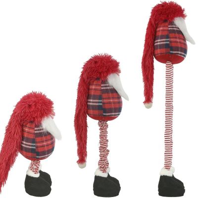 4. DECORATIVE GNOME ON TELESCOPES 38-88CM RED