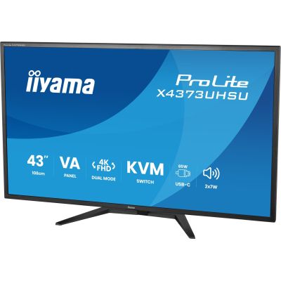 13. iiyama ProLite X4373UHSU-B2 computer monitor 108 cm (42.5") 3840 x 2160 px 4K Ultra HD LED Black