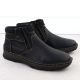 2. Men’s black leather ankle boots with zip, Rieker 05362-00