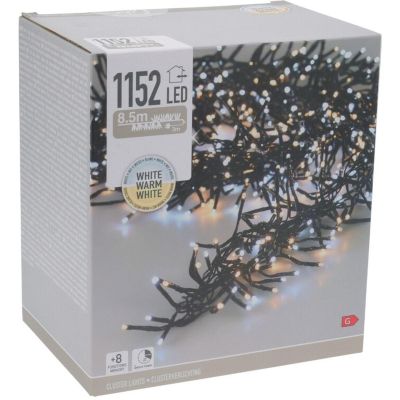 CHRISTMAS TREE LIGHTS LIGHT CHAIN 1152 LED TIMER COOL AND WARM WHITE